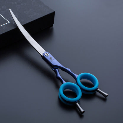 Tokyo Blue Curved Dog Grooming Scissor